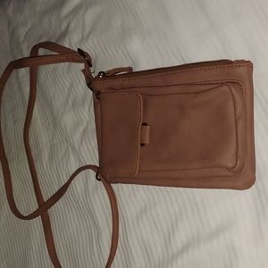 SafeKeeper brown crossbody minibag